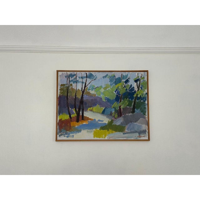 Gustaf Höglund, Saltsjöbadssommer, 1969, Oil on Canvas, Framed For Sale - Image 7 of 14