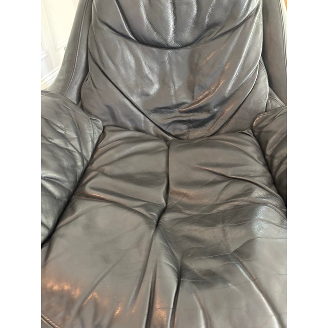 Vintage Black Leather Lounge Chair by Img Norway, 1980s For Sale - Image 10 of 10