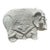 Vintage Large White Glazed Ceramic Elephant Planter / Cachepot For Sale