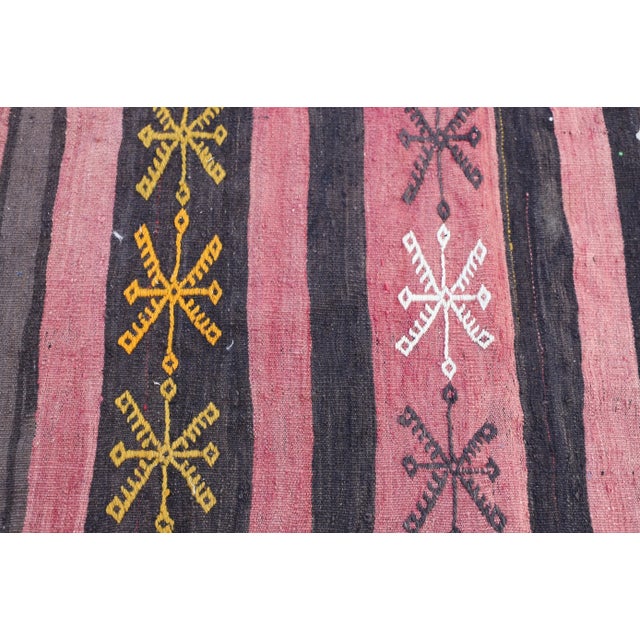 1970s Antique Hand Knotted Tribal Kilim Rug For Sale In Sacramento - Image 6 of 8