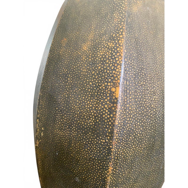 Early 20th Century Chinese Shagreen Patterned Stool For Sale In Los Angeles - Image 6 of 10