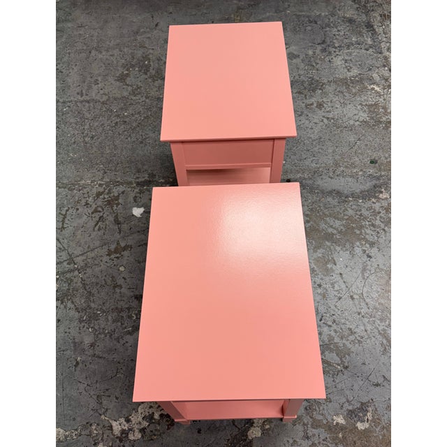 Firebird Furniture Vintage Regency Style Pink Nightstands, Pair For Sale In San Francisco - Image 6 of 12