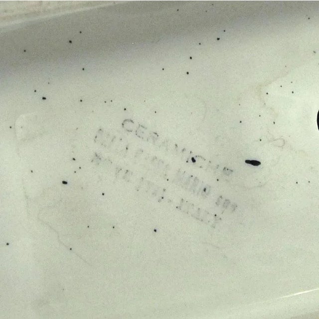 Postmodern Ceramic Dalla Bassa Maria Ceramiche Table Clock from Nove, Italy, 1980s For Sale - Image 9 of 10