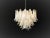 1980s Vintage Italian Murano Chandelier with 53 Transparent Lattimo Glass Petals from Mazzega, 1982 For Sale - Image 5 of 13