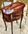 Wood French Style Hand-Painted Accent Table With 2 Drawers & Gilded Brass Hardware For Sale - Image 7 of 9