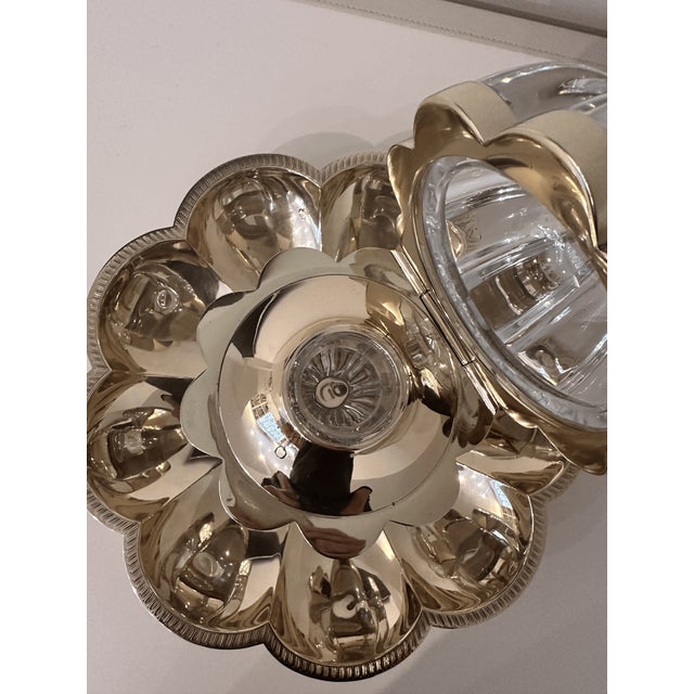 Brass and Glass Inkwell For Sale - Image 4 of 4