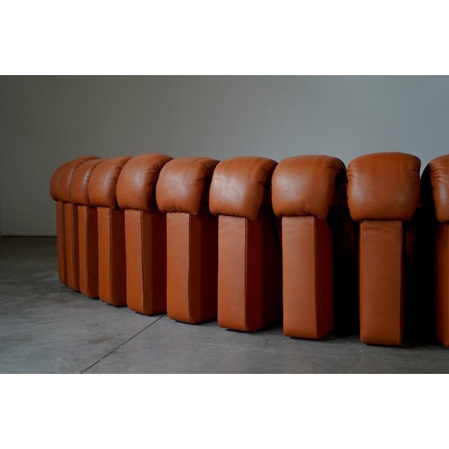 DS-600 Sectional Sofa in Cognac Leather by de Sede, Swiss, 1990s For Sale - Image 10 of 18