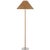 Traditional Marie Flanigan by Visual Comfort Signature Wimberley Medium Wrapped Floor Lamp in Polished Nickel with Natural Wicker Shade For Sale - Image 3 of 3