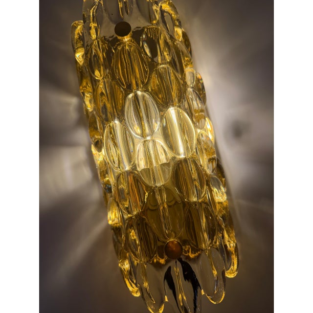 Orrefors Wall Lamp in Glass and Brass by Carl Fagerlund for Orrefors For Sale - Image 4 of 11