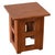 Wood Mission Solid Oak Square End Table With Cut Outs - Michael's Cherry (Mc1) For Sale - Image 7 of 8