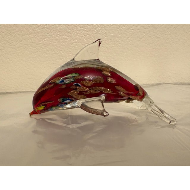 This set of dolphins are both so adorable in their own right as one is striped and the other speckled. A great Murano...