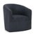 Super soft texture polyester upholstered accent chair with swivel function. Modern simple design in cozy slate blue. Seat...