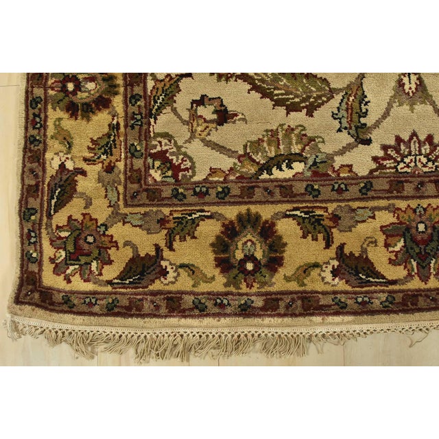 Agra Runner 4′ X 12’1” Beige Wool Traditional Hand-Knotted Oriental Rug For Sale - Image 10 of 13