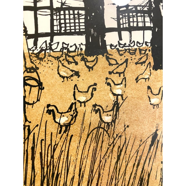 Robert Tavener Winter Paddock Lithograph Signed Mid Century English Farm Barn For Sale - Image 9 of 15