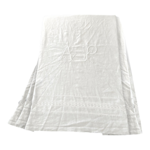 1920s French Linen Queen/King Coverlet