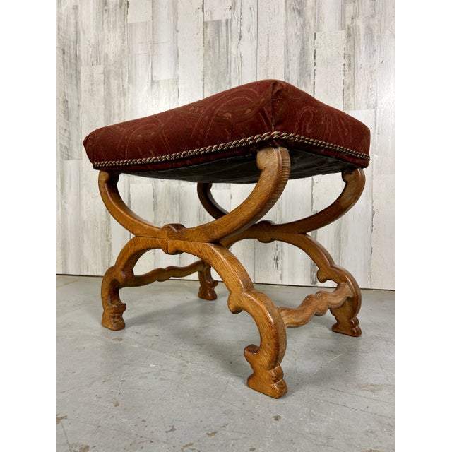 Antique Oak Stool For Sale - Image 9 of 13