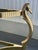 Vintage Brass Sea Horse and Glass Demi Lune Console Table For Sale In New York - Image 6 of 11