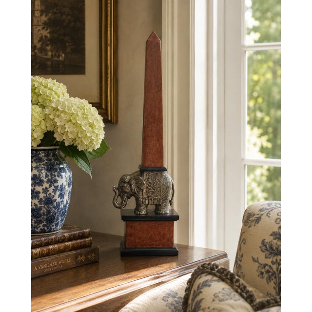 A beautifully proportioned neoclassical or Grand Tour style wooden and metal obelisk modeled after Bernini's famous...