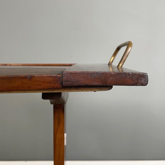 Italian Coffee Table in Wood and Brass, 1900s For Sale - Image 6 of 14