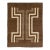Transitional Art Deco Style Brown Handmade Designed Wool Rug For Sale