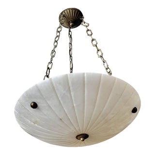 Directoire Style French Alabaster Pendant Chandelier For Sale