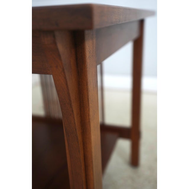 Stickley Mission Cherry 2 Tier Lamp Table For Sale - Image 10 of 12