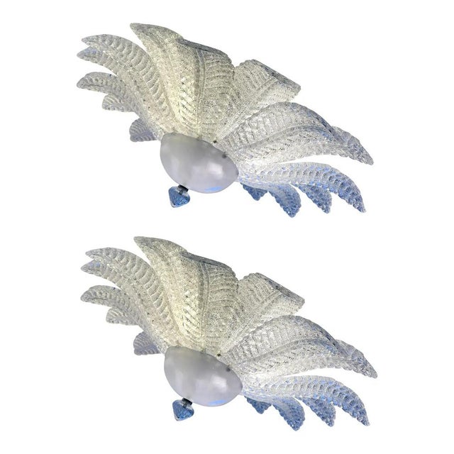 Early 21st Century Sputnik Flush Mount in Murano Glass by Simoeng, Set of 2 For Sale - Image 5 of 5