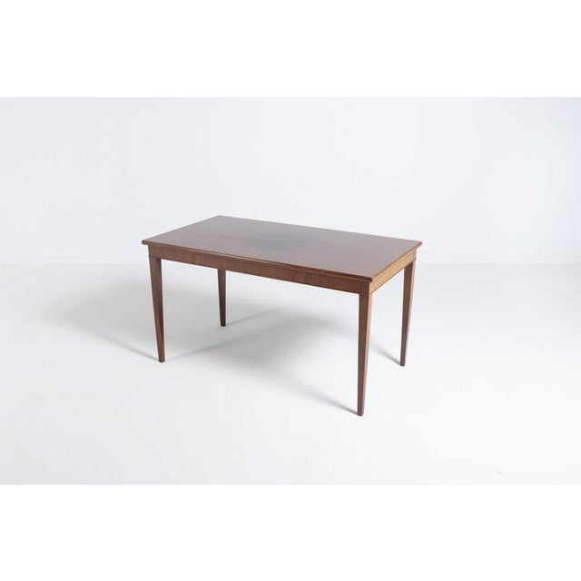 Danish Modern varnished mahogany coffee table from 1960’s designed by Frits Henningsen. Condition Fair, age related wear...