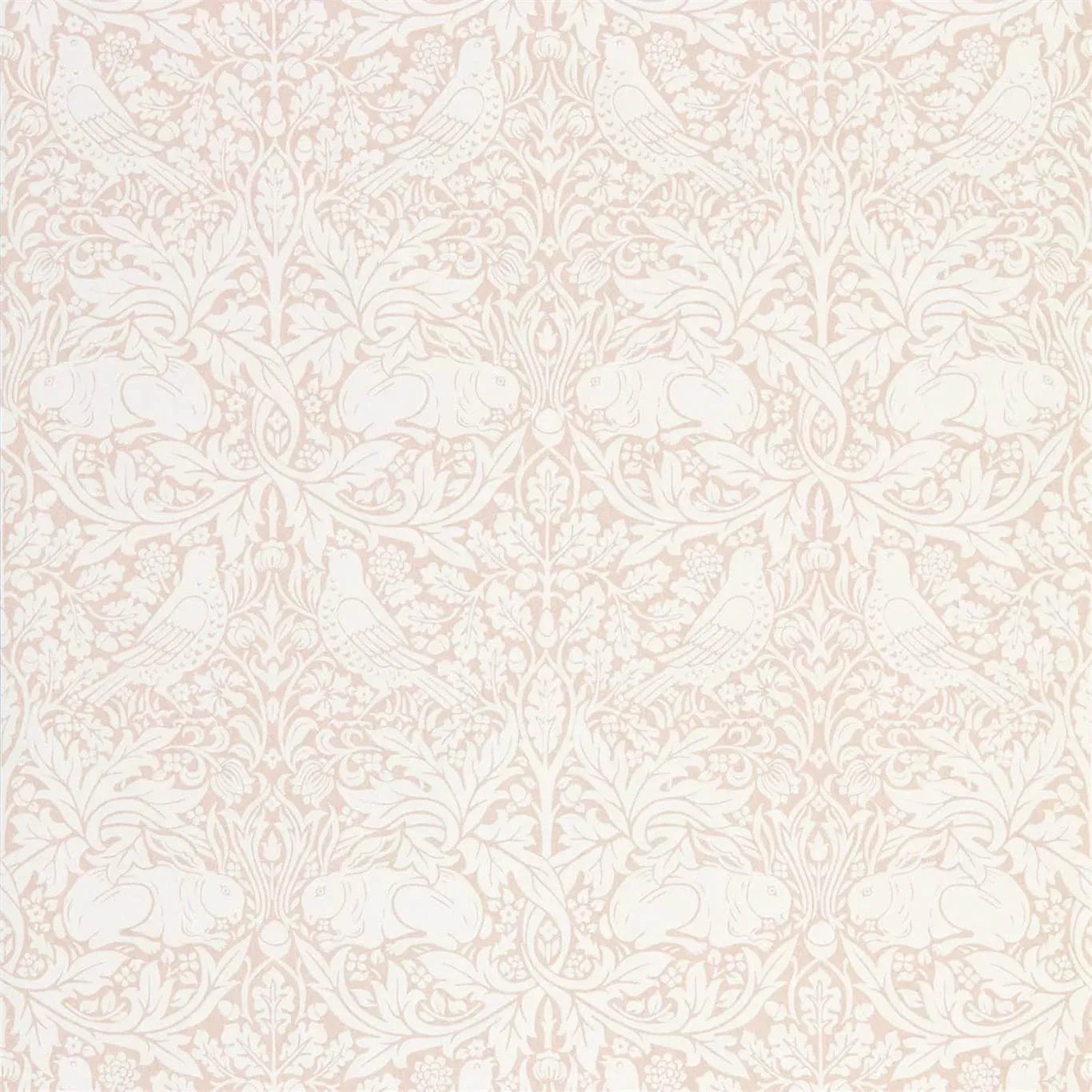 Morris & Co Pure Brer Rabbit Wallpaper in Faded Sea Pink | Chairish