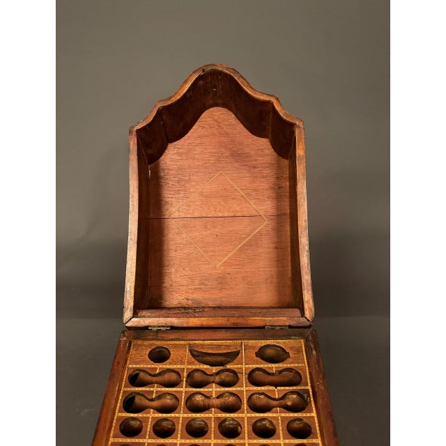 Brown 18th Century English Mahogany Knife or Cutlery Box With Satinwood, Rosewood & Silver Inlay, Circa 1780 For Sale - Image 8 of 15