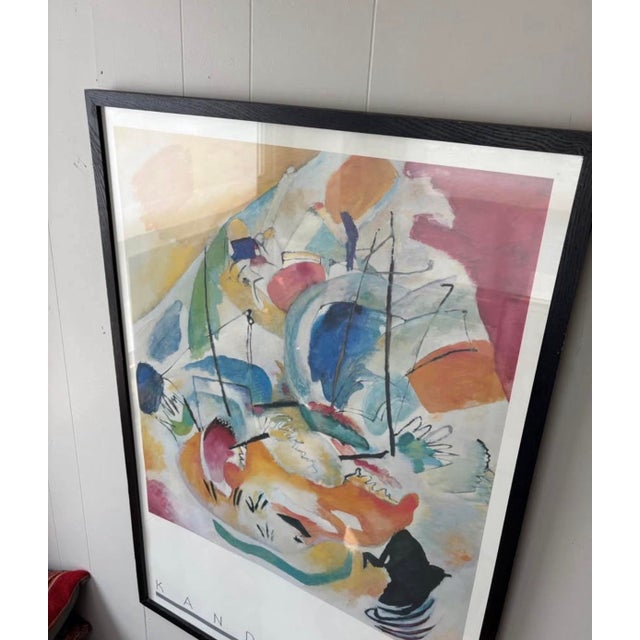 Large Framed Wassily Kandinsky Exhibition Poster Print in Black Frame For Sale In Seattle - Image 6 of 9
