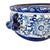 Ceramic Late 20th Century Large Chinoiserie Blue & White Porcelain Foot Bath Planter With Pomegranate Handles For Sale - Image 7 of 11