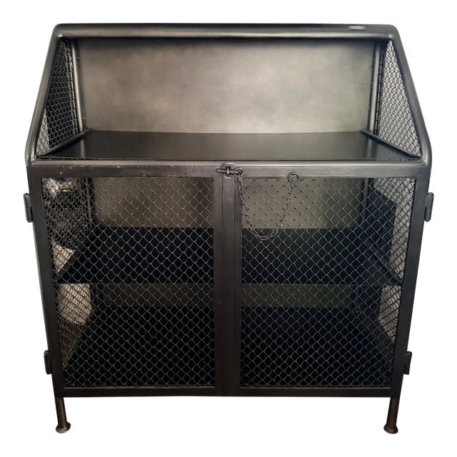 Cast Iron Desk / Cabinet From Restoration Hardware For Sale