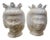 20th Century Italian White Glazed Terracotta Bust Jardinieres-a Pair For Sale
