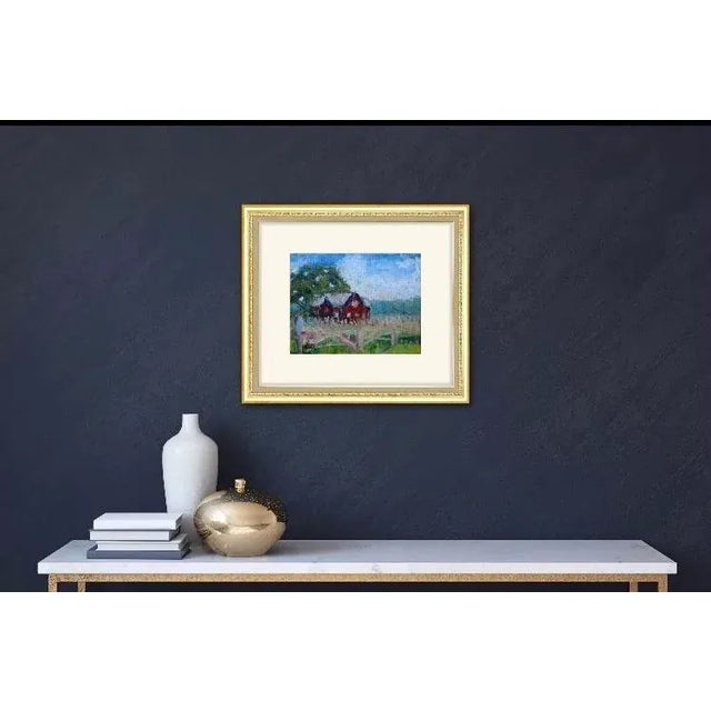 "Back Side, Brown Shake House, Mendocino, CA" Contemporary Landscape Oil Painting For Sale - Image 4 of 12