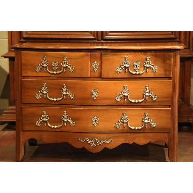 18th Century French Louis XIV Carved Walnut and Bronze Chest of Drawers For Sale In Dallas - Image 6 of 10