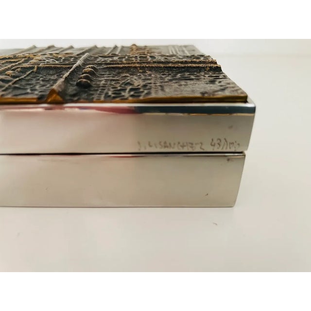 Bronze 1960s Spanish Jose Luis Sanchez Sculptural Bronze Box For Sale - Image 8 of 9