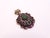 Metal Ottoman 925 Sterling Silver Pendant in Cubic Zirconia, Emerald Root and Ruby R​root, 2000s, Italy For Sale - Image 7 of 18