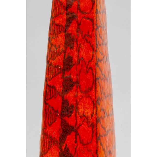 1960s Large Orange Floor Vase from Ceramica Artistica Torviscosa, Italy, 1960s For Sale - Image 5 of 8