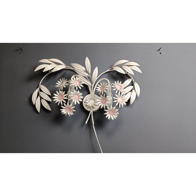 Vintage Floral Wall Lamp attributed to Hans Kögl, 1970s For Sale - Image 4 of 14