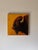 Guardian of the Plains by Terra Novak | Oil on wood Painting of a bison's profile For Sale