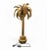 This is an exceptional and highly decorative vintage palm tree table lamp, crafted entirely from patinated and polished...