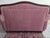 Vintage Hollywood Regency Style Carved Wood Pink Upholstered Loveseat For Sale - Image 9 of 15