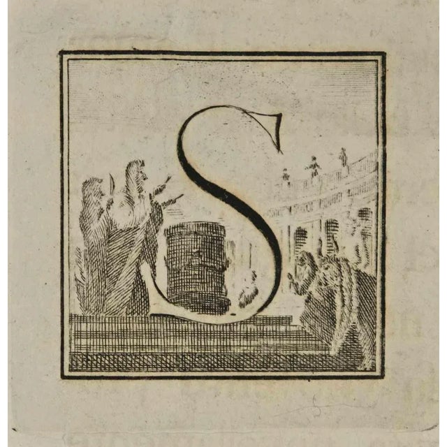 Letter of the Alphabet S, from the series "Antiquities of Herculaneum", is an etching on paper realized by Luigi...