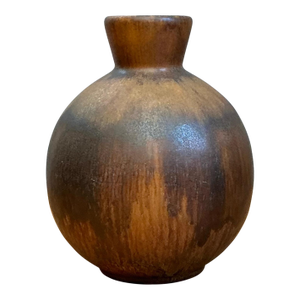 Vintage Brown Glazed Ceramic Vase