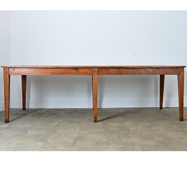 Wood French 19th Century Pine Farm Table For Sale - Image 7 of 12