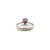 Silver 1990s 18k White Gold Heart Shaped Garnet Ring, Size 7.5 For Sale - Image 8 of 8