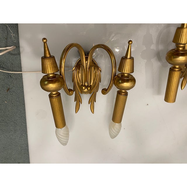 1970s Italian Brass Sconces by Gaetano Sciolari, 1970s, Set of 2 For Sale - Image 5 of 8