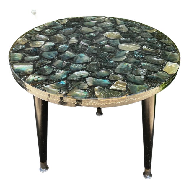 Abalone MCM Side Table For Sale