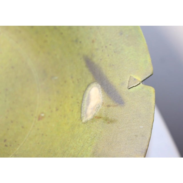 Ceramic Contemporary Canadian Art Studio Pottery Green Centerpiece Bowl by Kayo O'Young For Sale - Image 7 of 12